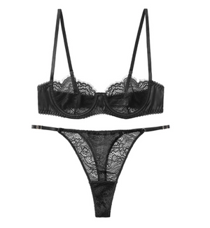Open image in slideshow, Lingerie Women&#39;s Underwear Set Sexy Lace Erotic Brassiere Female Underwear Lace Panties Bra &amp; G-String
