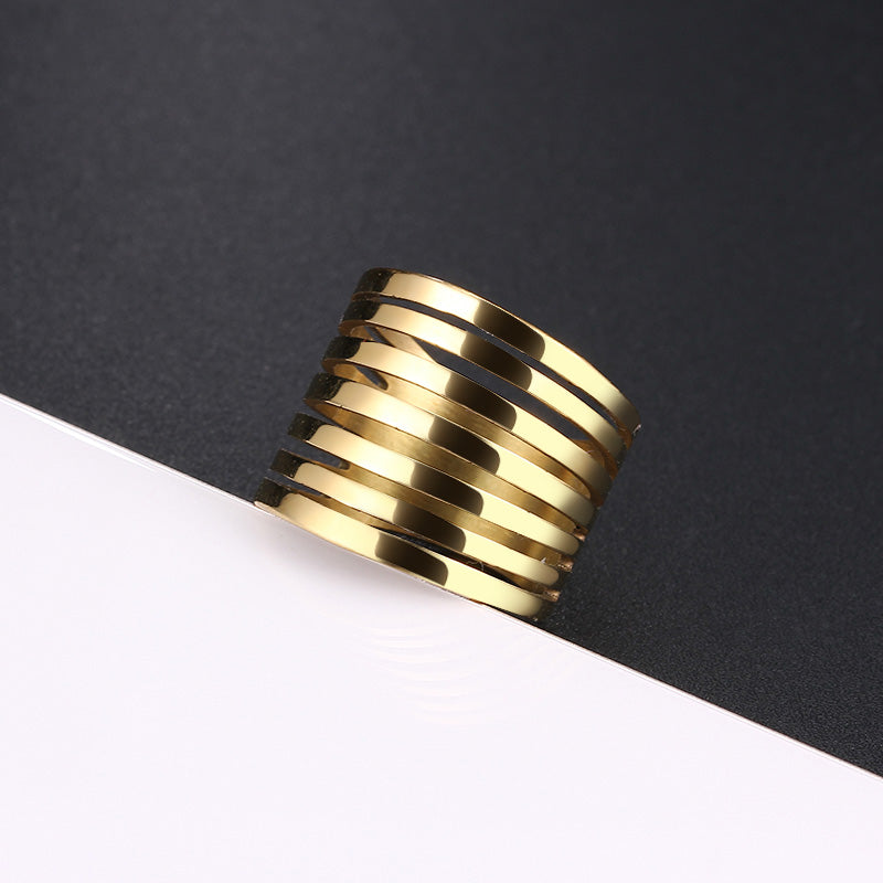 7 Circles Punk Jewelry Ring (Gold or Silver)