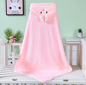 Open image in slideshow, Baby Fleece Bath Towel with Face Hood (80cm x 80Cm)
