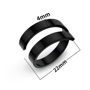 Black Hiphop Modern Double Layer Ring