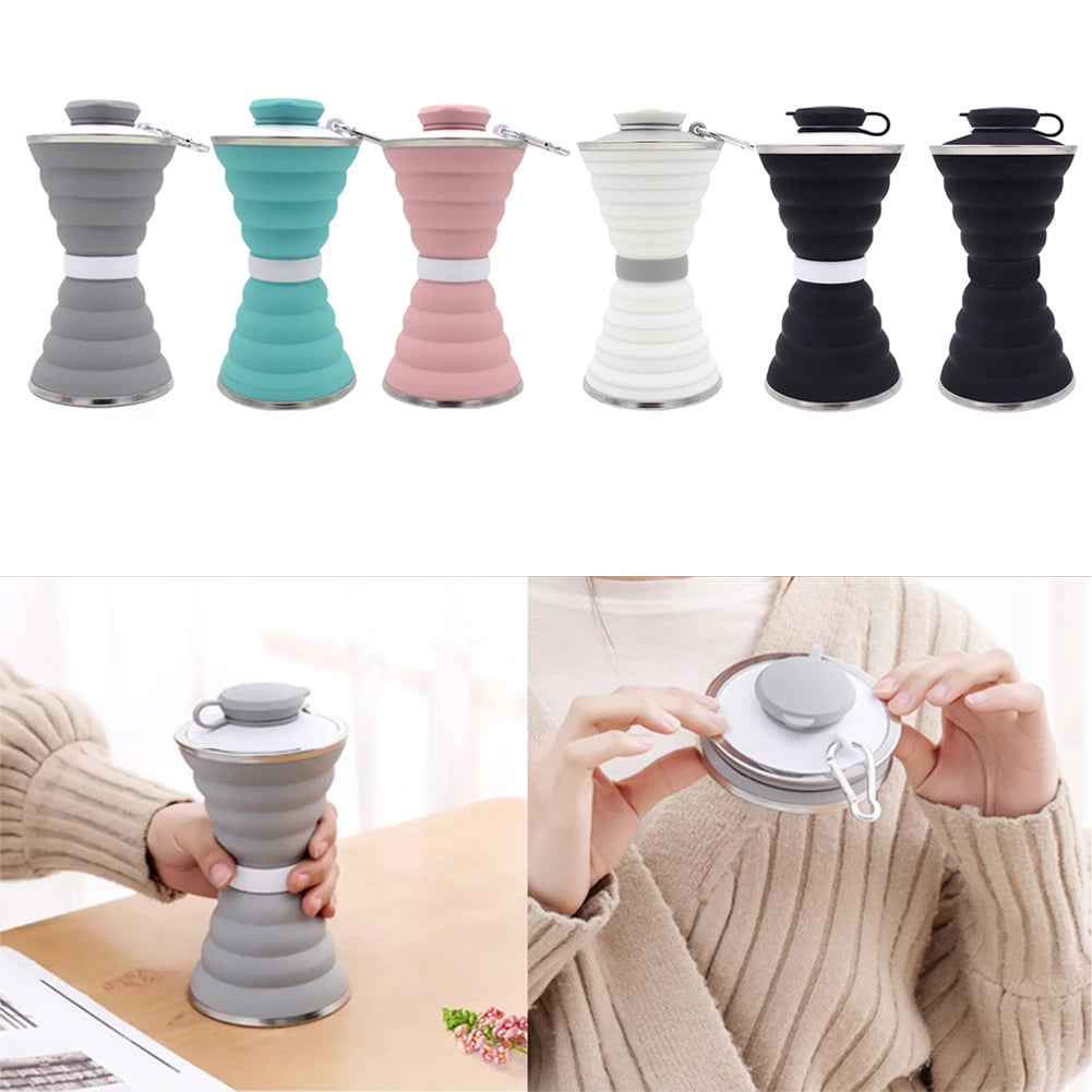 Foldable Silicone Water Bottle Cup (500ml)