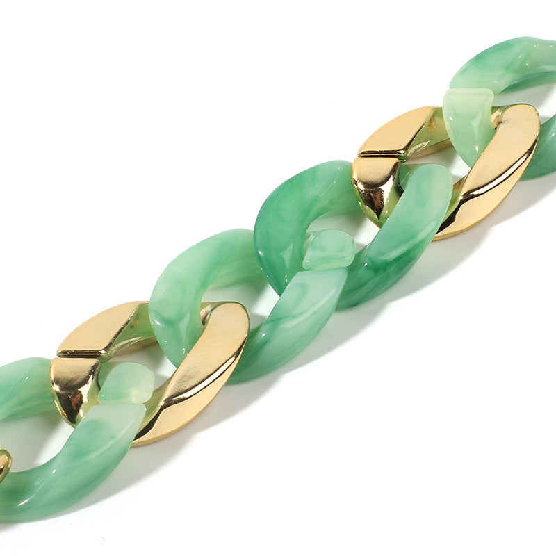 Green Color Resin Bracelets Bangles