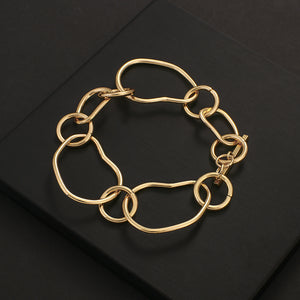 Open image in slideshow, Hollow Link Chain Bracelets Bangles (Gold or Silver)
