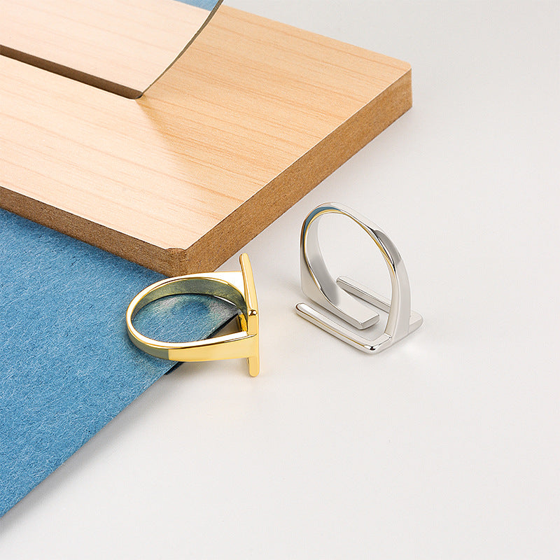 Minimalist Hollow Out Geometric Ring (Gold or Silver)