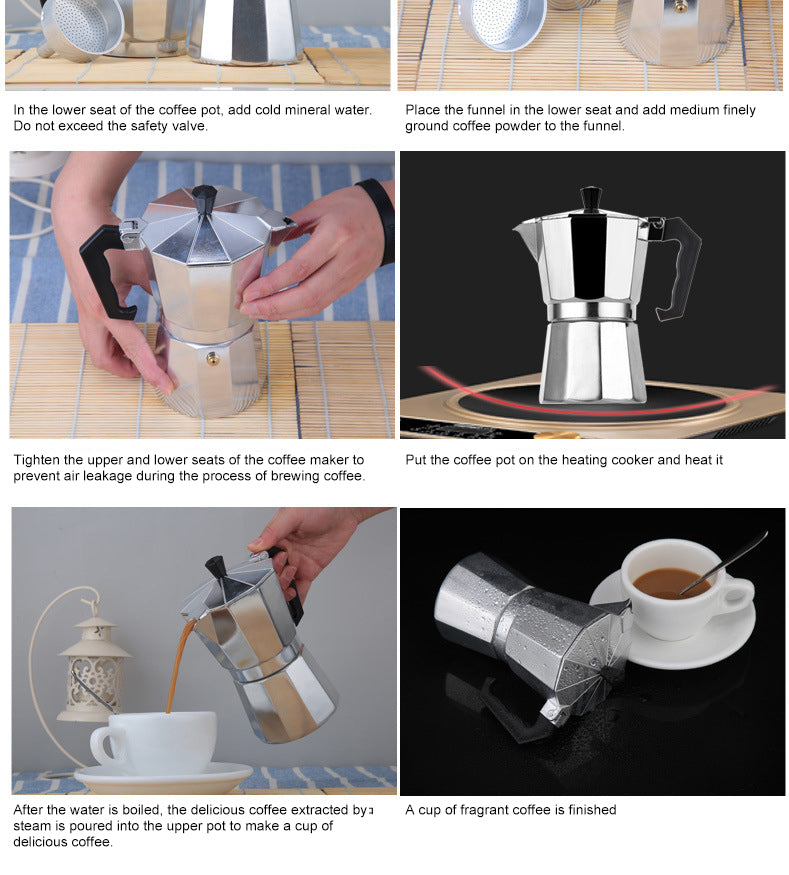 Italian Style Aluminum Coffee Maker