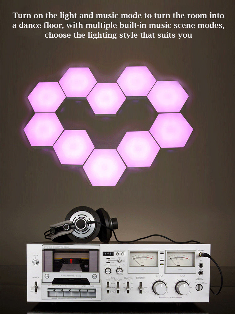 Hexagonal LED RGB Wall Lights