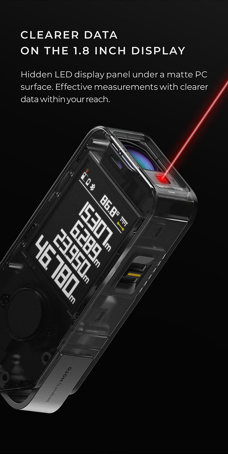 LED Display Smart Laser Measure Tape