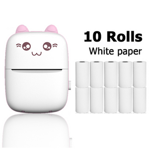 Open image in slideshow, Mini Cat Printer w/ 10 Rolls of Paper
