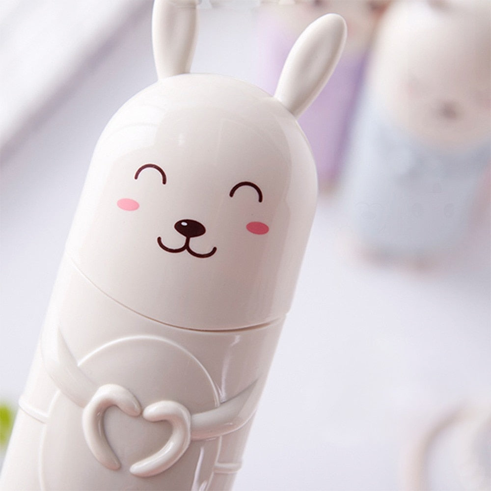 Cute Rabbit Portable Tooth Brush Container For Young Children