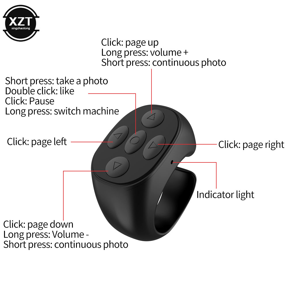 Remote Fingertip Bluetooth Video Controller for Mobile Phone