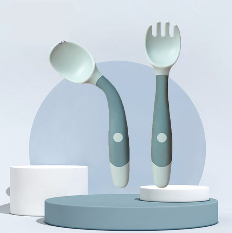 Training Tableware Twist Fork and Spoon
