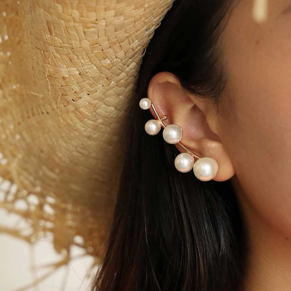 Vintage Five Pearl Earings