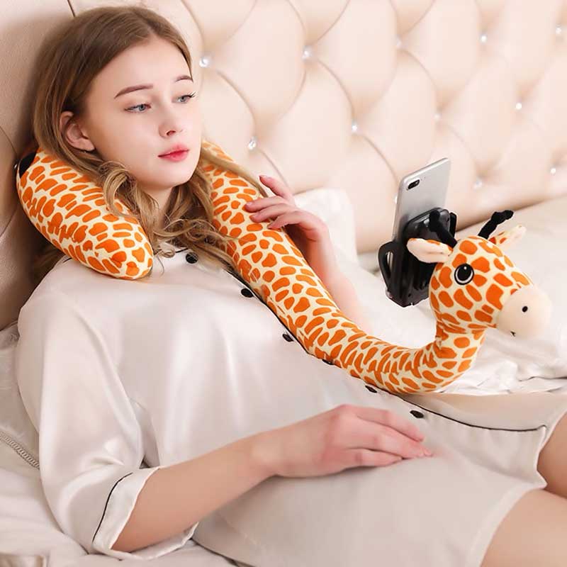 Animal Shaped Neck Pillow and Phone Holder