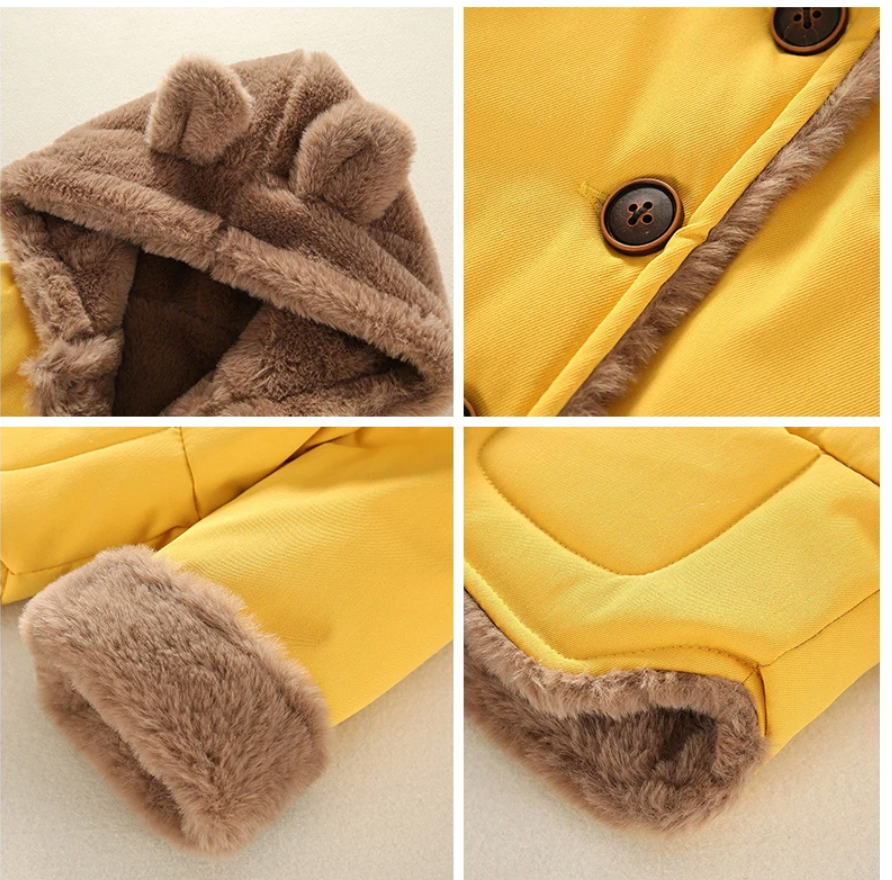 Winter Costume Hooded with Ears Baby Outwear Jacket
