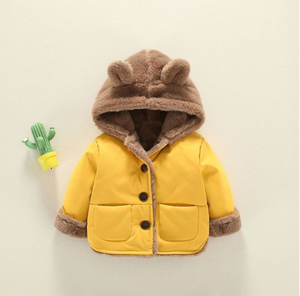 Open image in slideshow, Winter Costume Hooded with Ears Baby Outwear Jacket
